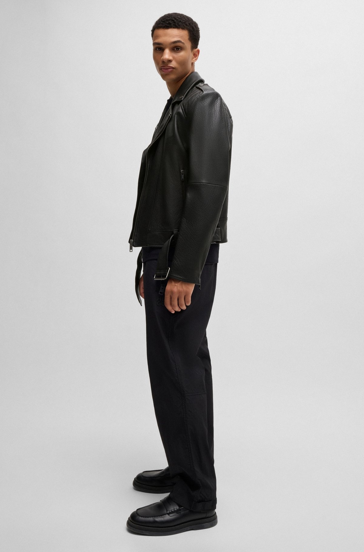 BUFFALO-LEATHER JACKET WITH CONTRAST LINING - 6