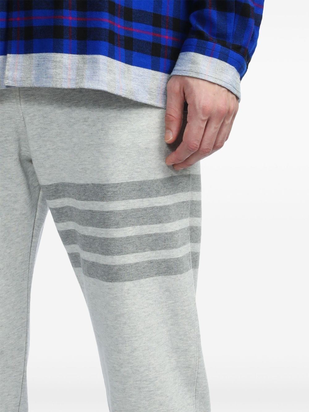 4-Bar stripe cotton track pants - 5