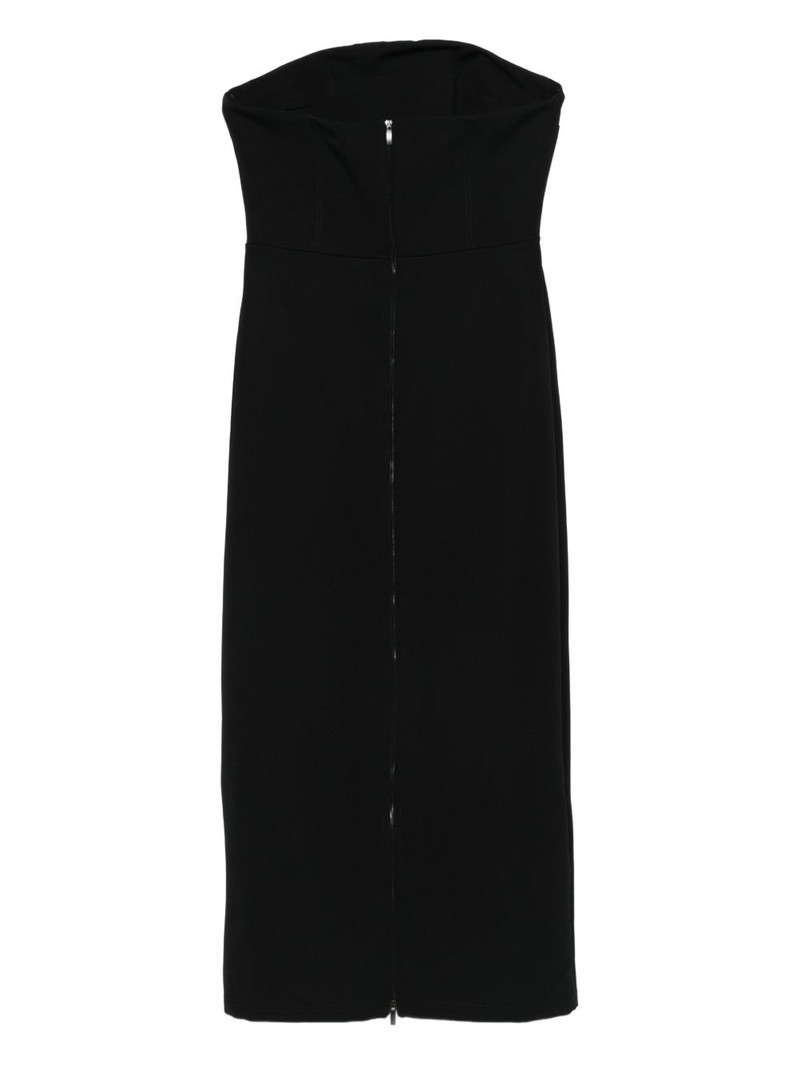 David Koma strapless panelled dress outlook