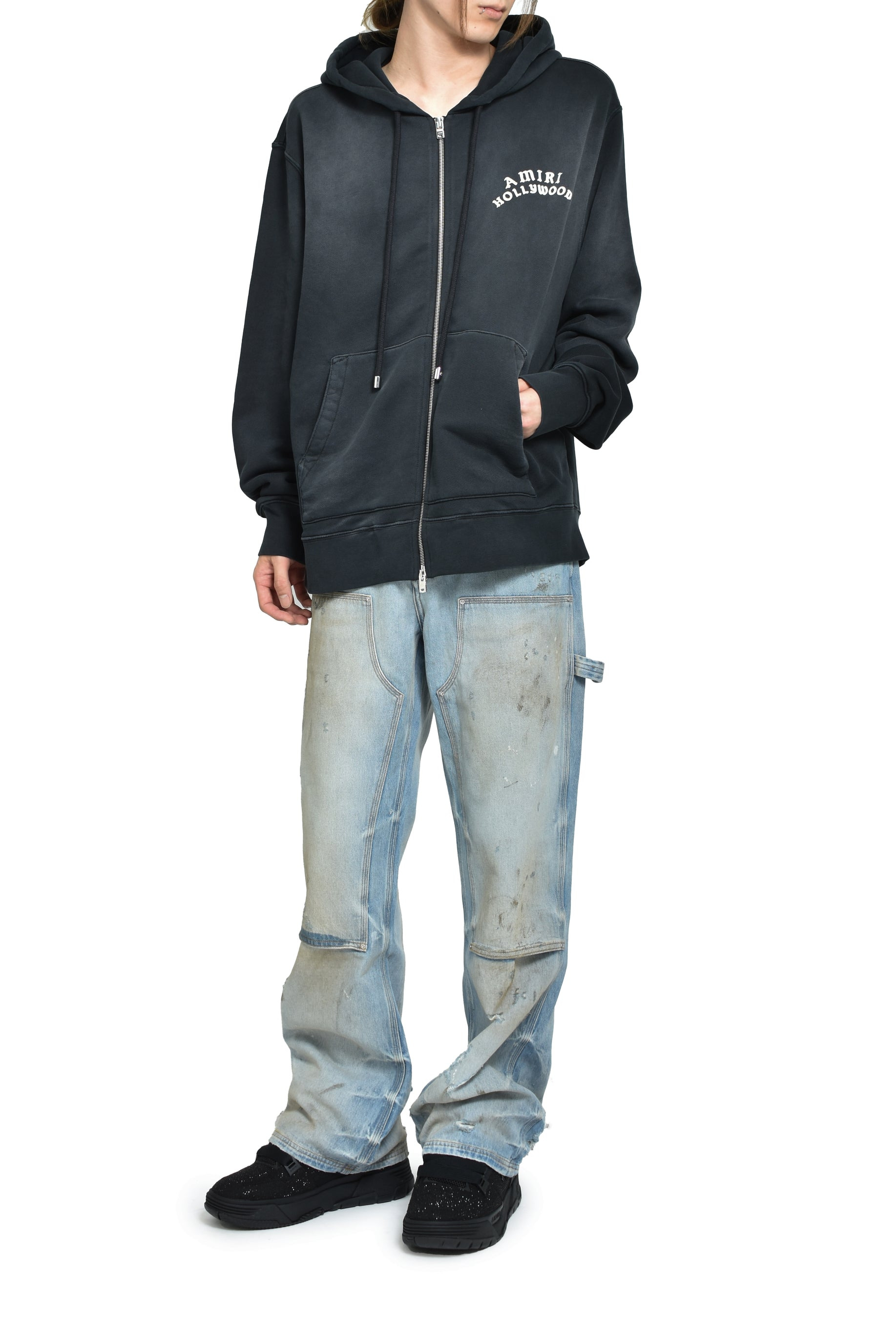 AMIRI HOLLYWOOD ZIP HOODIE / BLK - 4