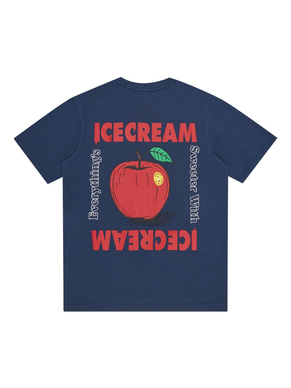 apple-print T-shirt - 2