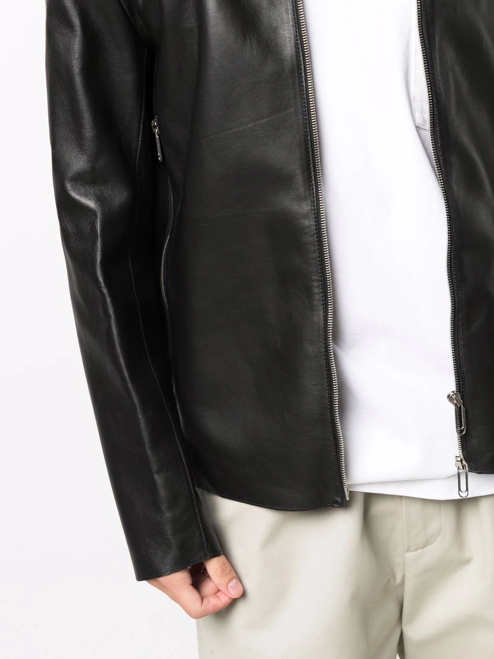 lambskin shirt jacket - 5