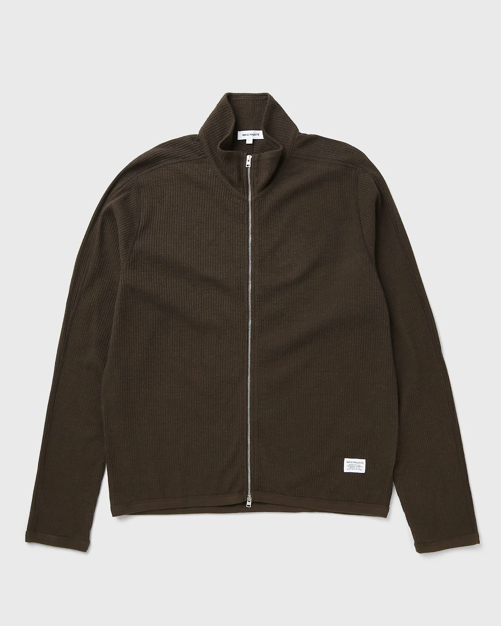 Teno Cotton Hemp Military Rib Zip Cardigan - 1