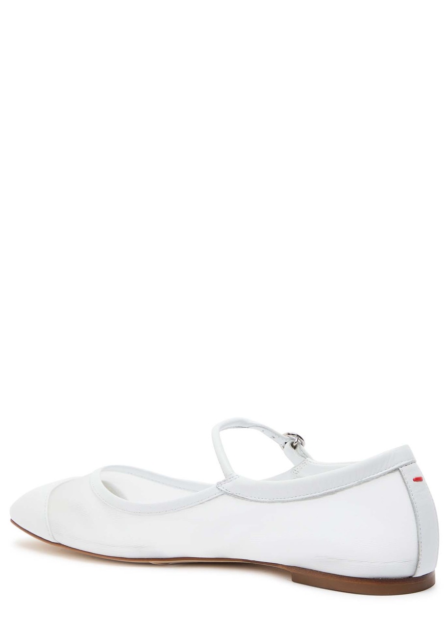 Aeyde Uma Mesh Leather Mary Jane Flats - 2