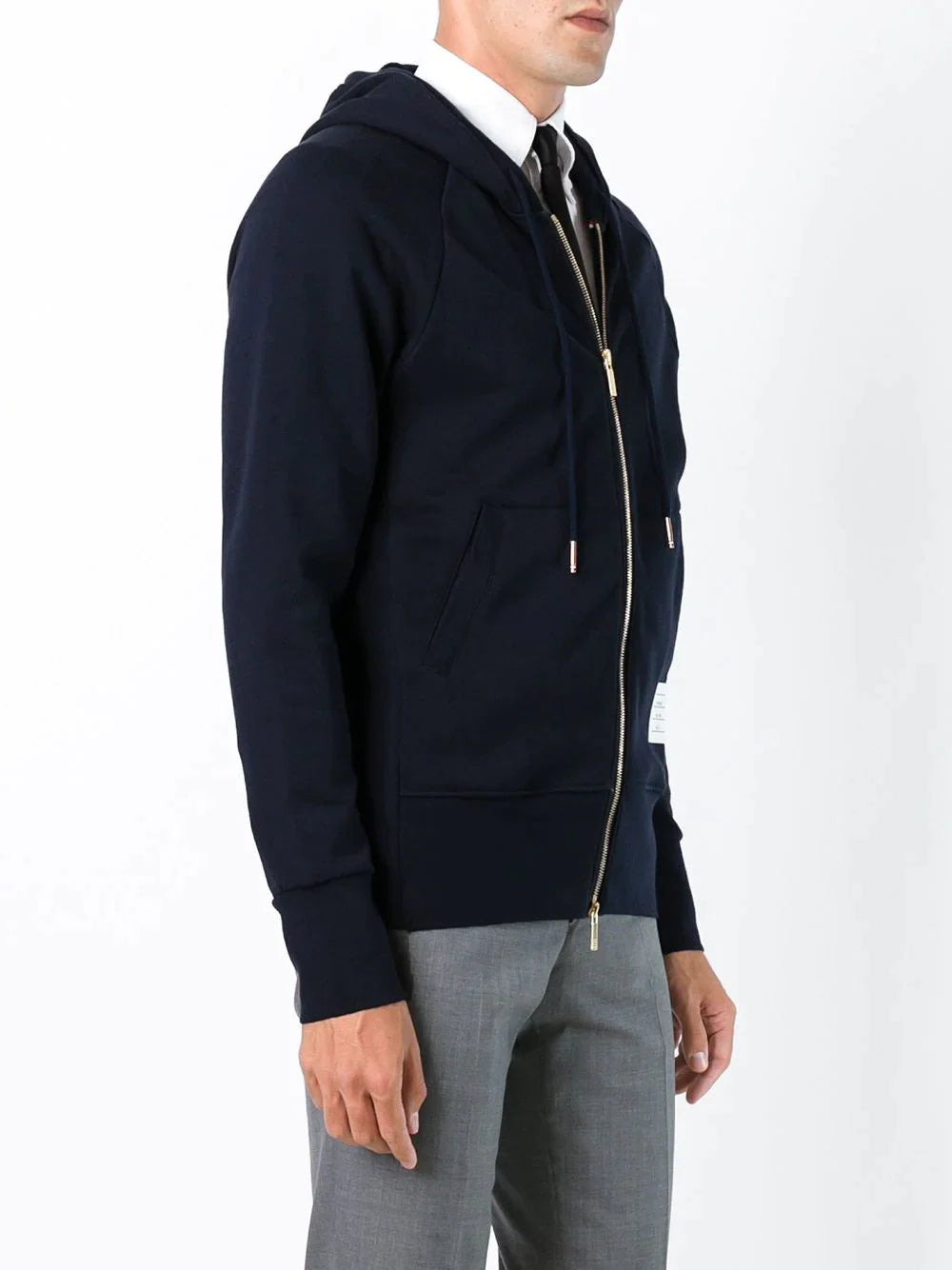 Classic Full Zip Hoodie With Elastic - 3