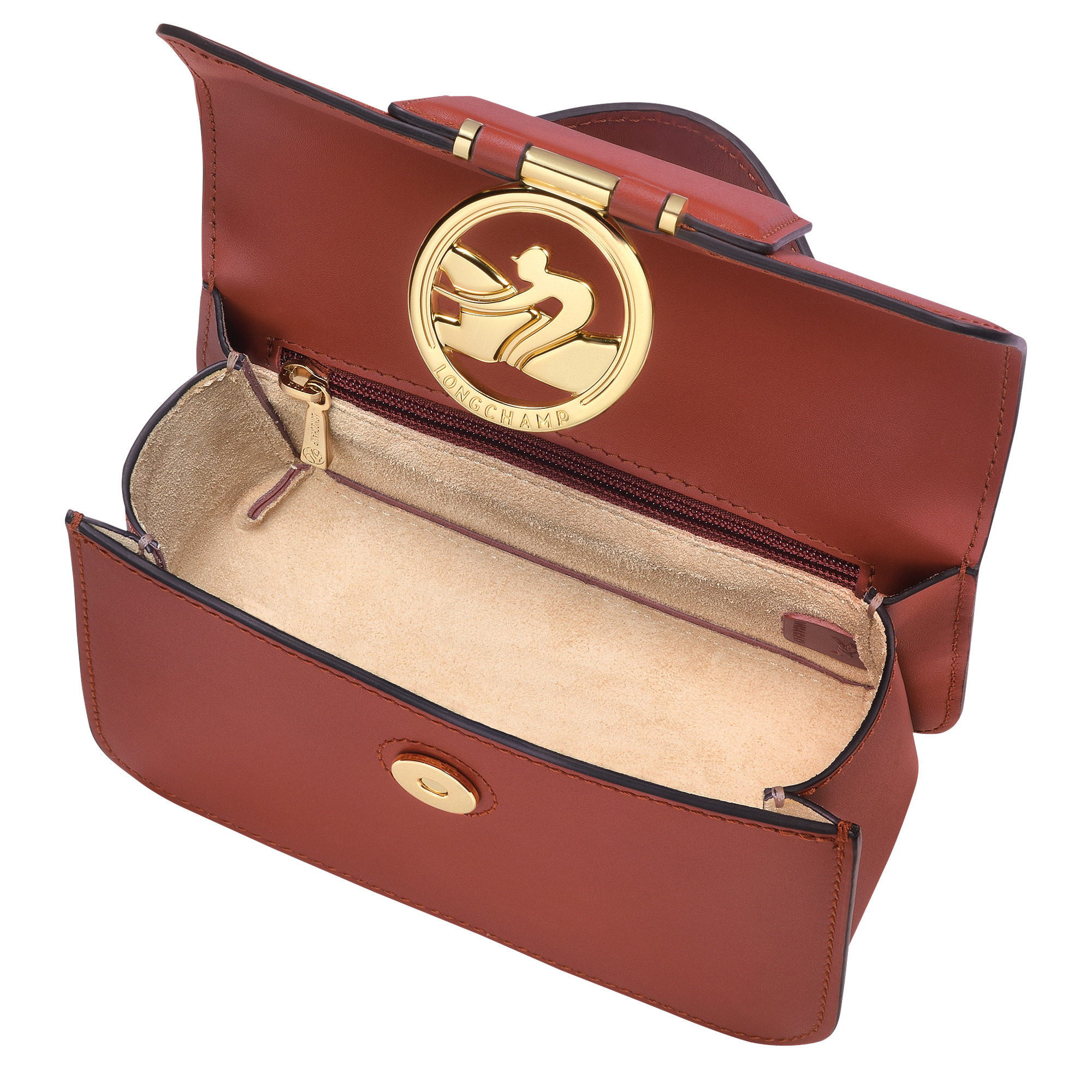 Box-Trot XS Crossbody bag Mahogany - Leather - 5