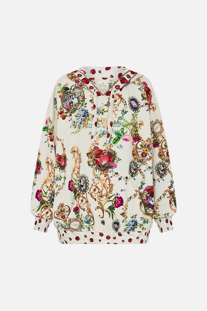 SILK HEM BAND BOYFRIEND HOODIE JUST ONE BITE SNOW WHITE 1