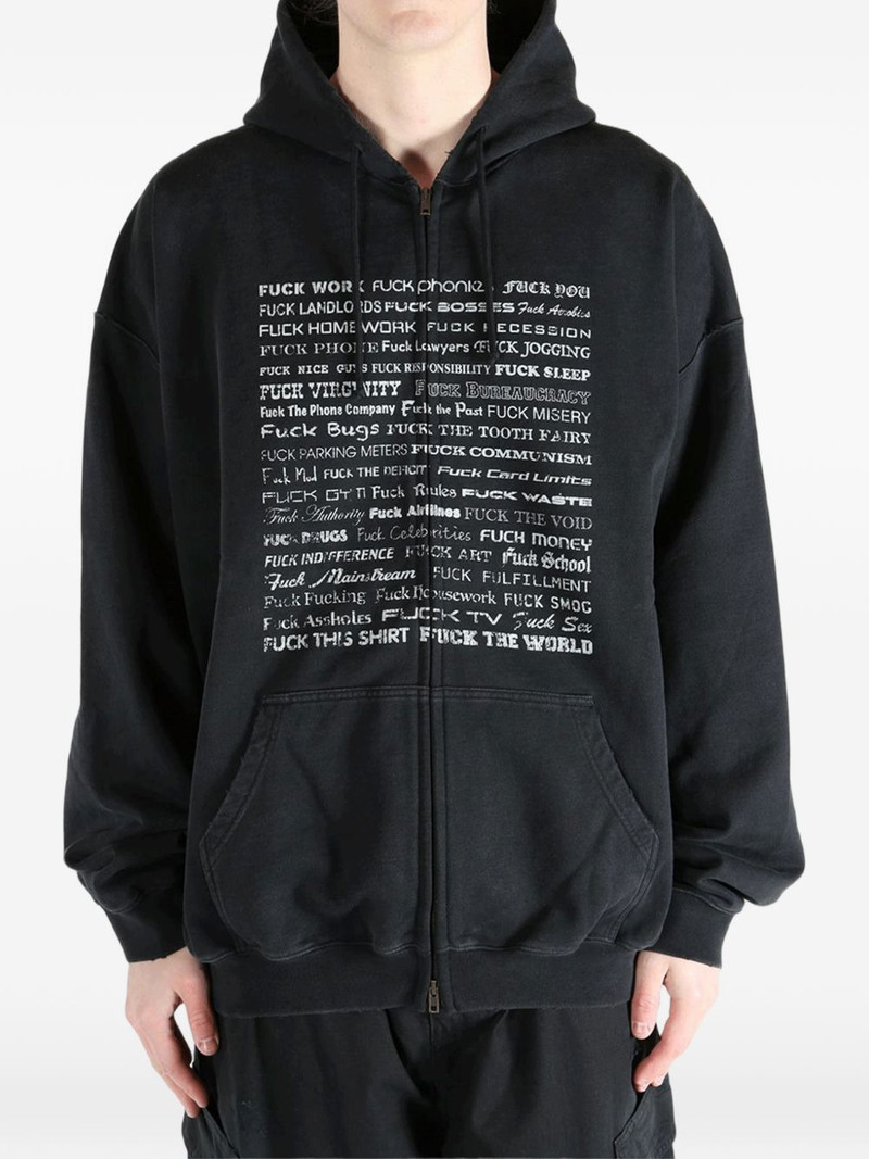 VETEMENTS zip-up hoodie outlook
