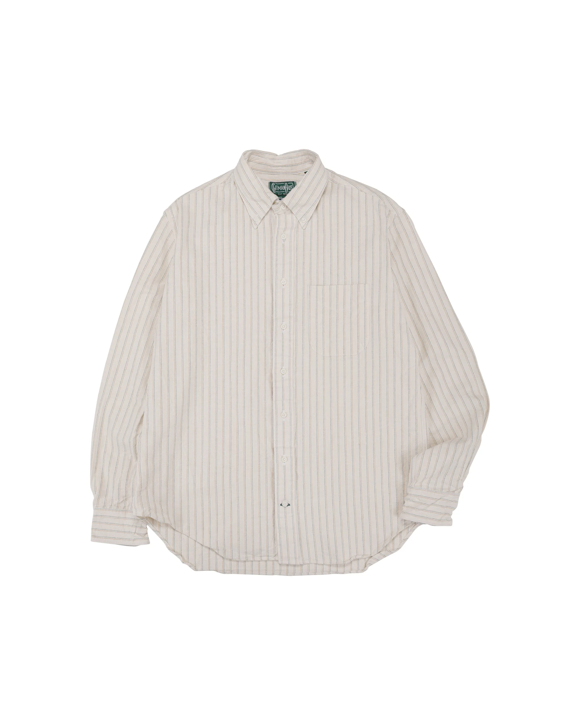 Tan Japanese Striped Oxford - 1