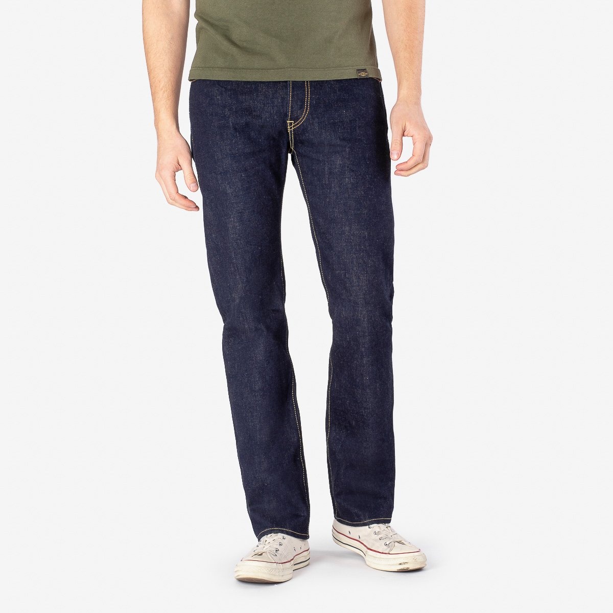 IH-666S-18 18oz Vintage Selvedge Denim Slim Straight Cut Jeans - Indigo - 2