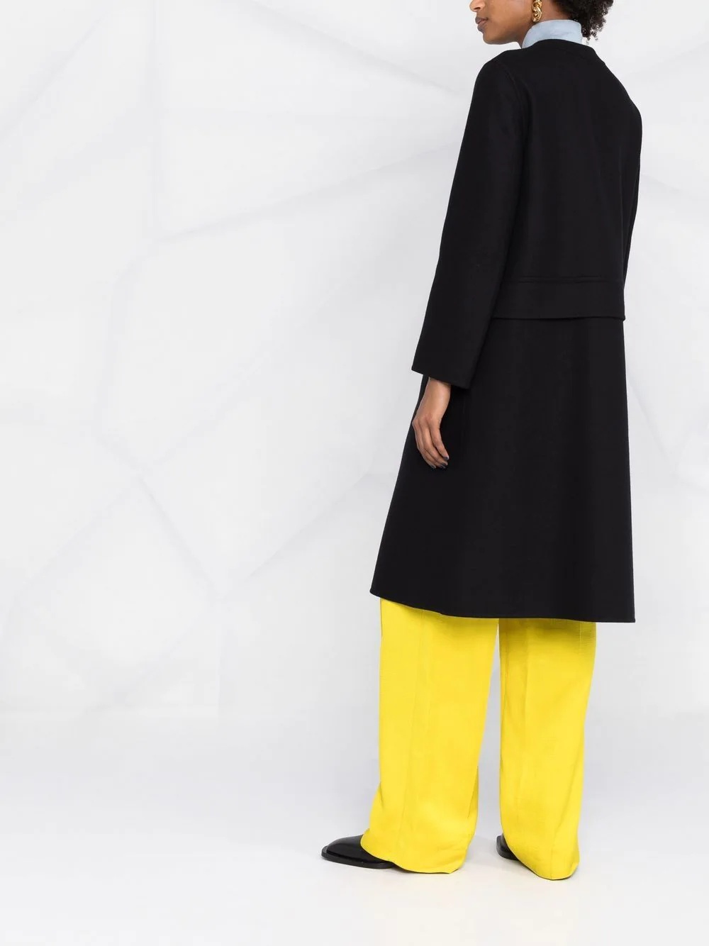 single-breasted wool-cashmere coat - 6