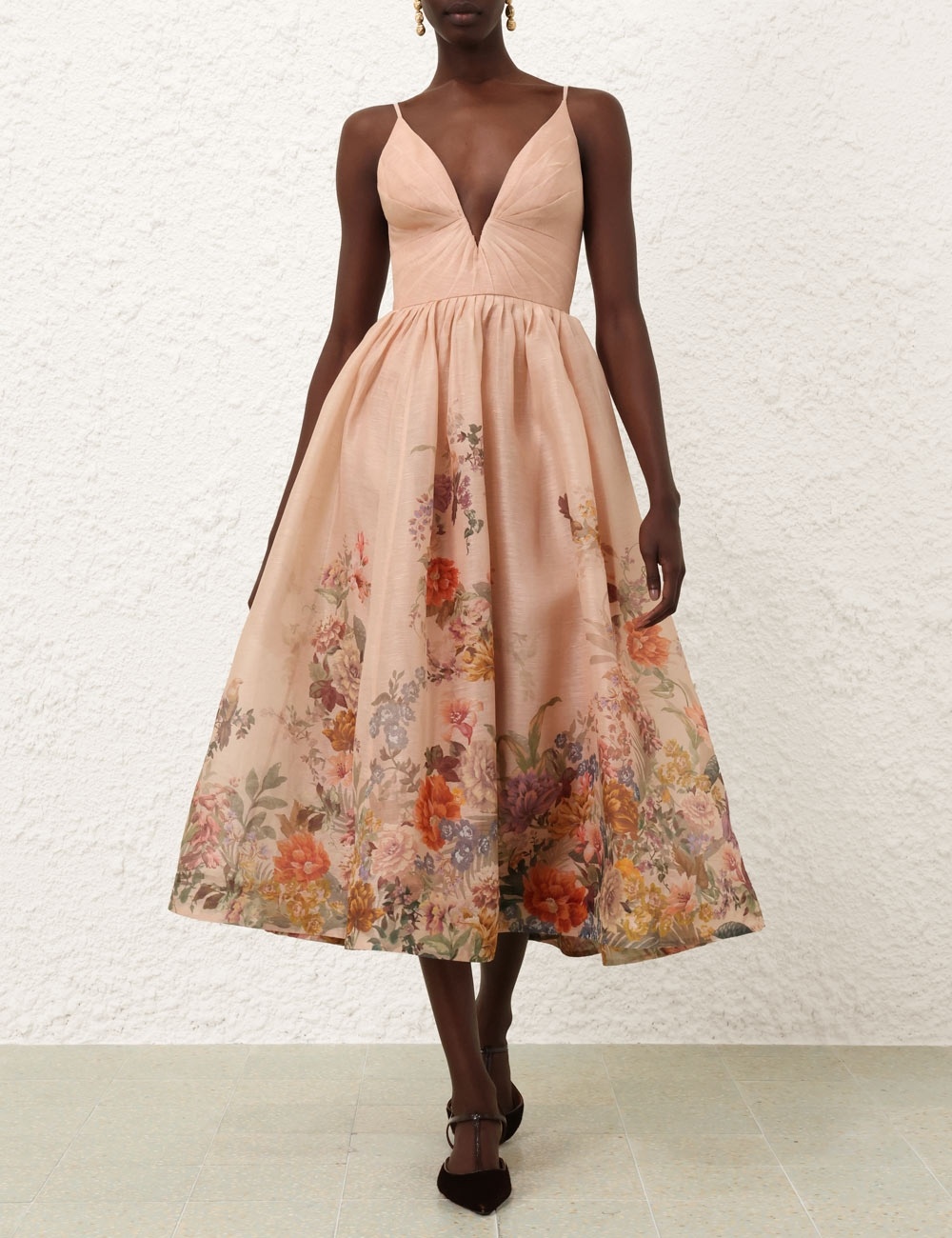 【Zimmermann】PAVILION V NECK MIDI DRESS Vネック ミディ Zimmermann PAVILION V NECK MIDI DRESS | REVERSIBLE