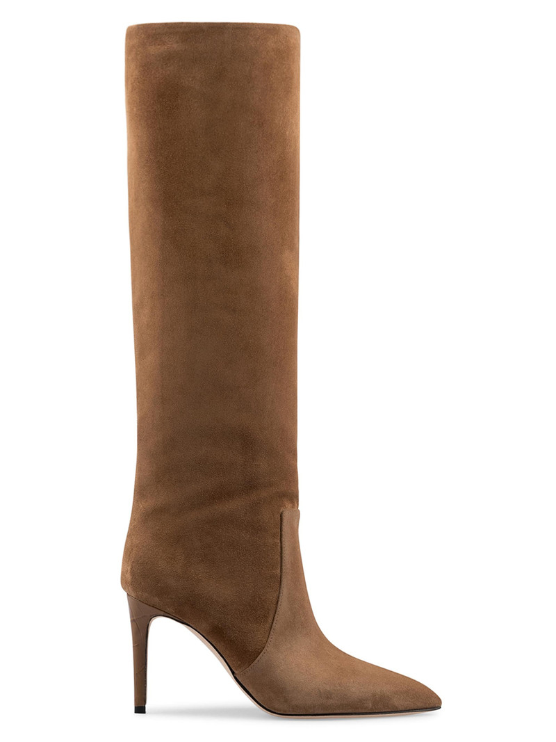 Women's 85MM Suede Knee-High Stiletto Boots - Sigaro 1