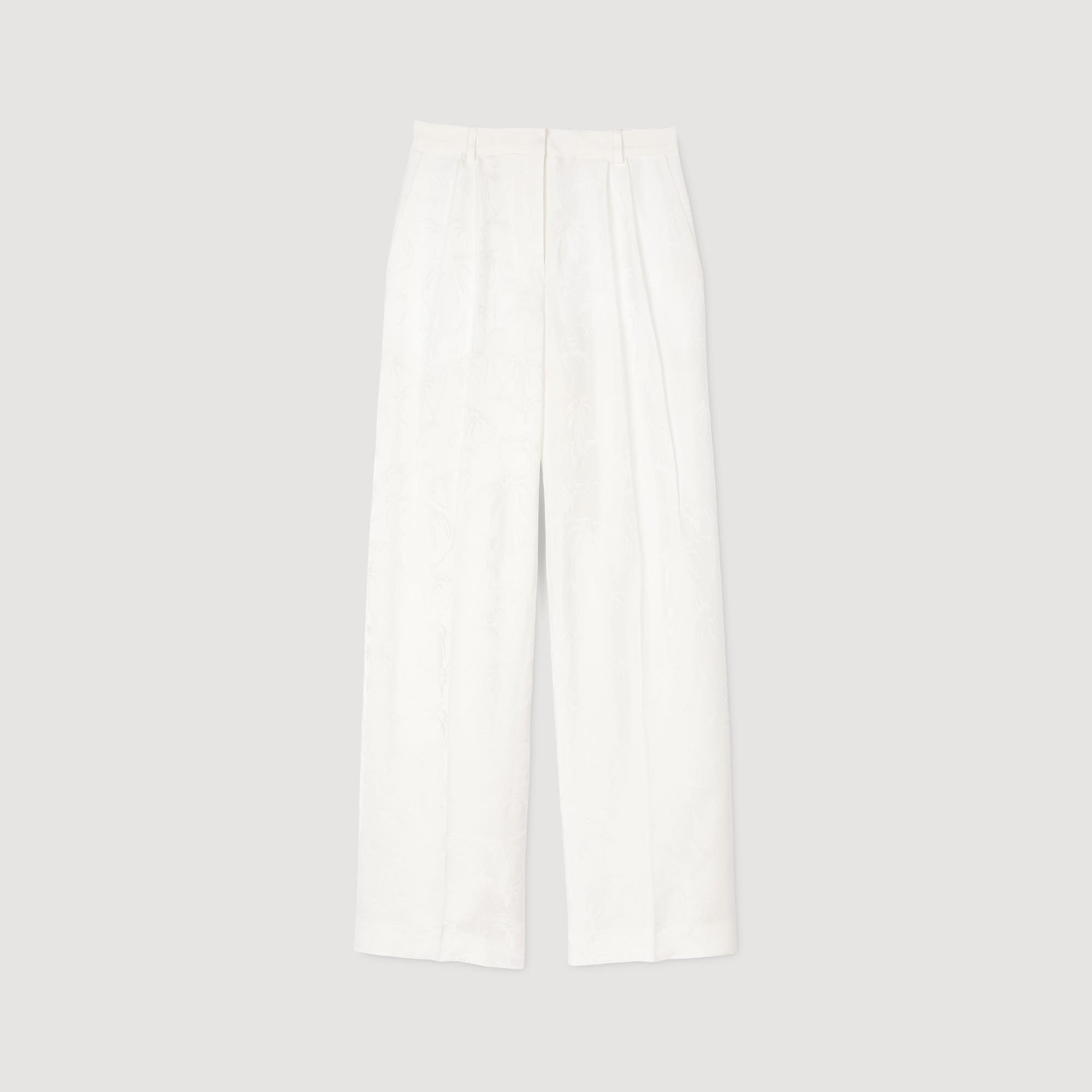 JACQUARD FLOWERS TROUSERS - 6