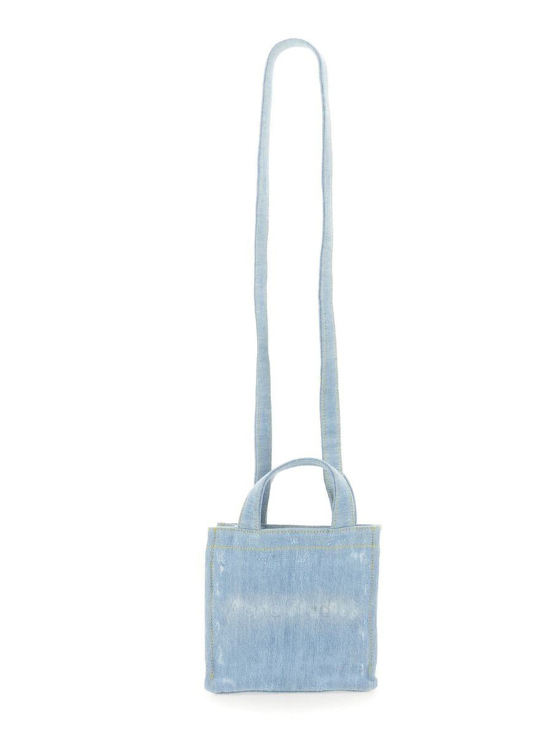 Acne Studios Acne Studios Mini Denim Shopper Bag With Logo outlook
