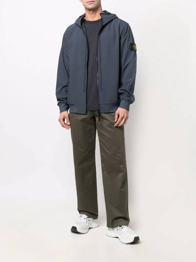 Stone Island logo-patch zip-fastening jacket outlook