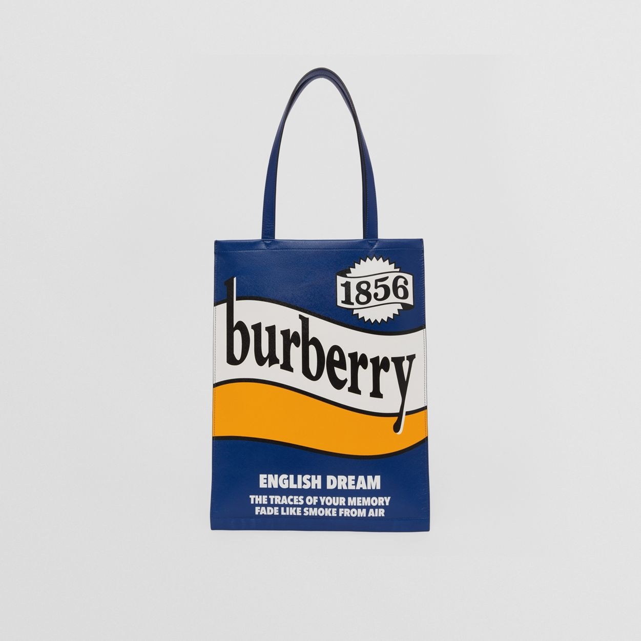 Slogan Print Leather Tote Bag - 1