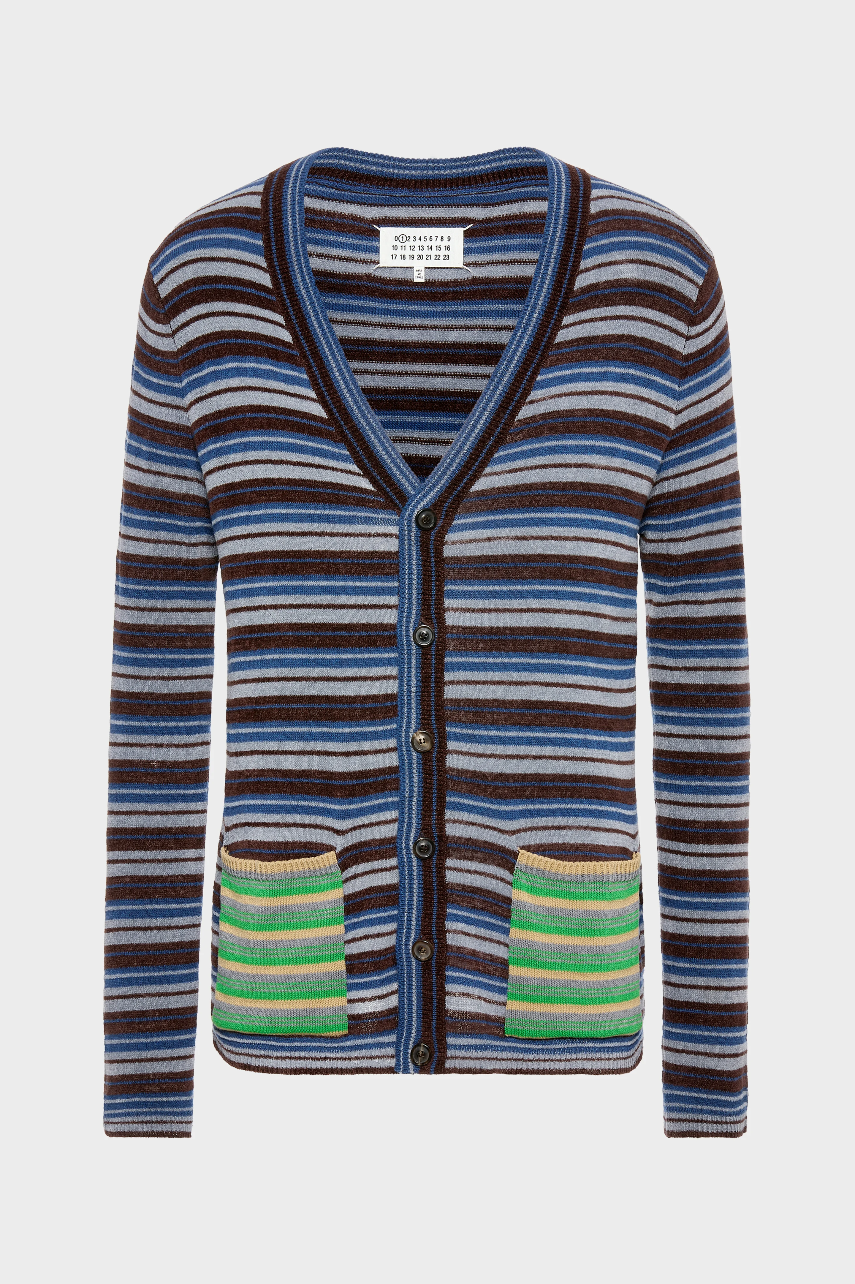 Striped Wool Cardigan - 1
