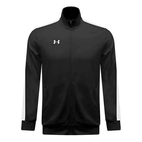 Men's Under Armour Logo Printing Contrasting Colors Knit Sports Jacket Black 21500440-001 - 1