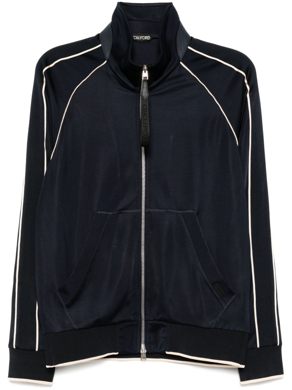 piping-detail sports jacket - 1