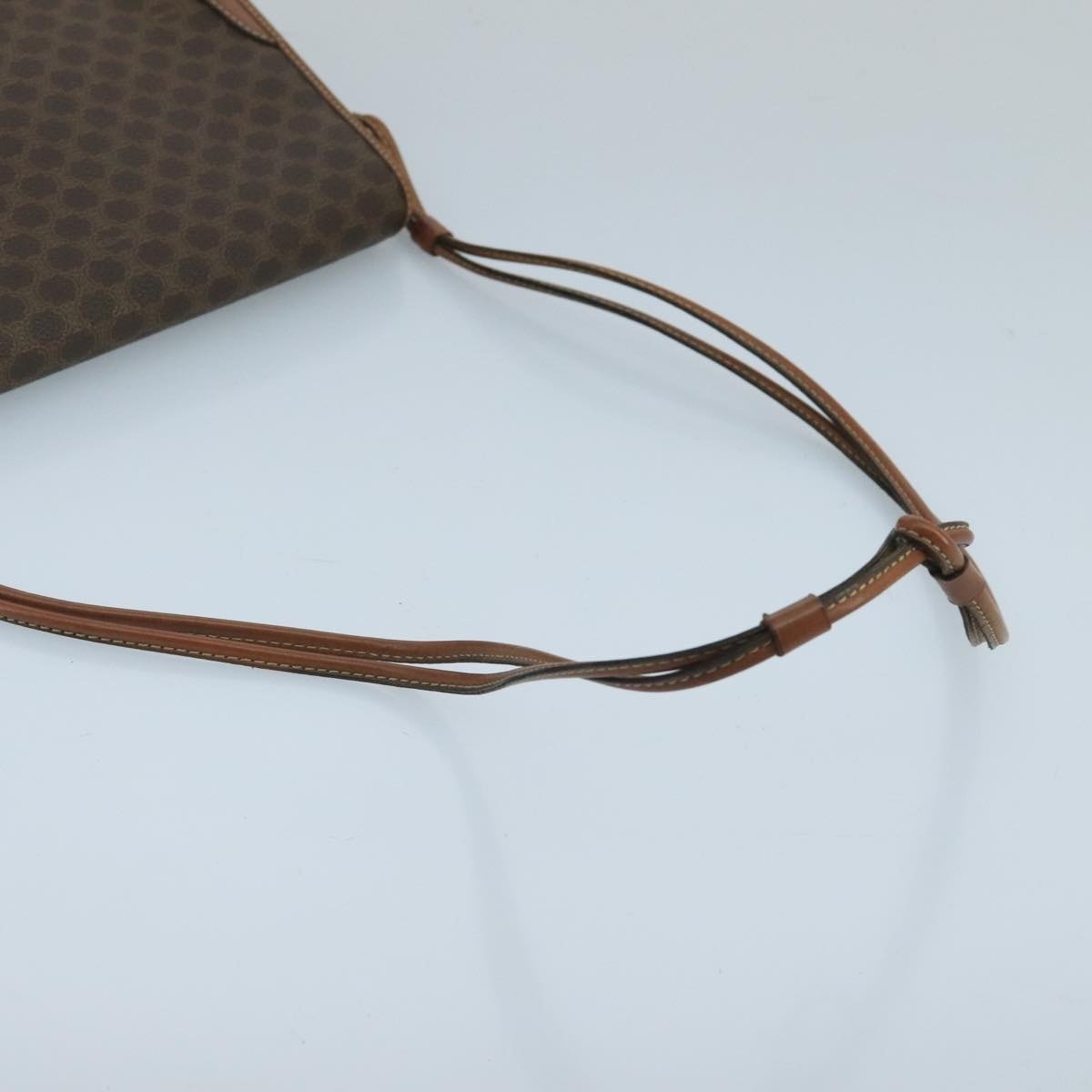 CELINE Macadam Canvas Shoulder Bag Pvc Leather Brown - 7