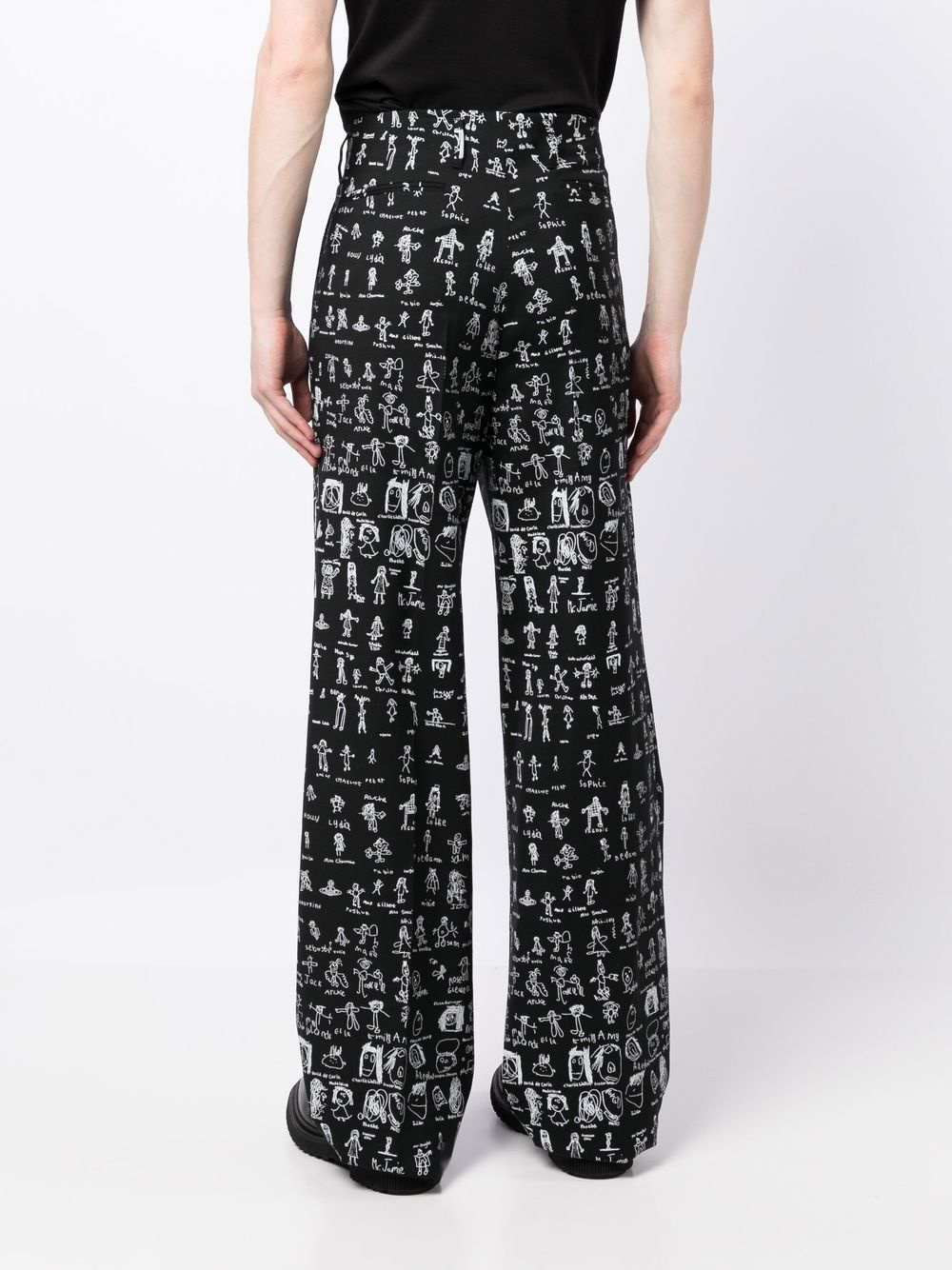 all-over graphic print trousers - 4