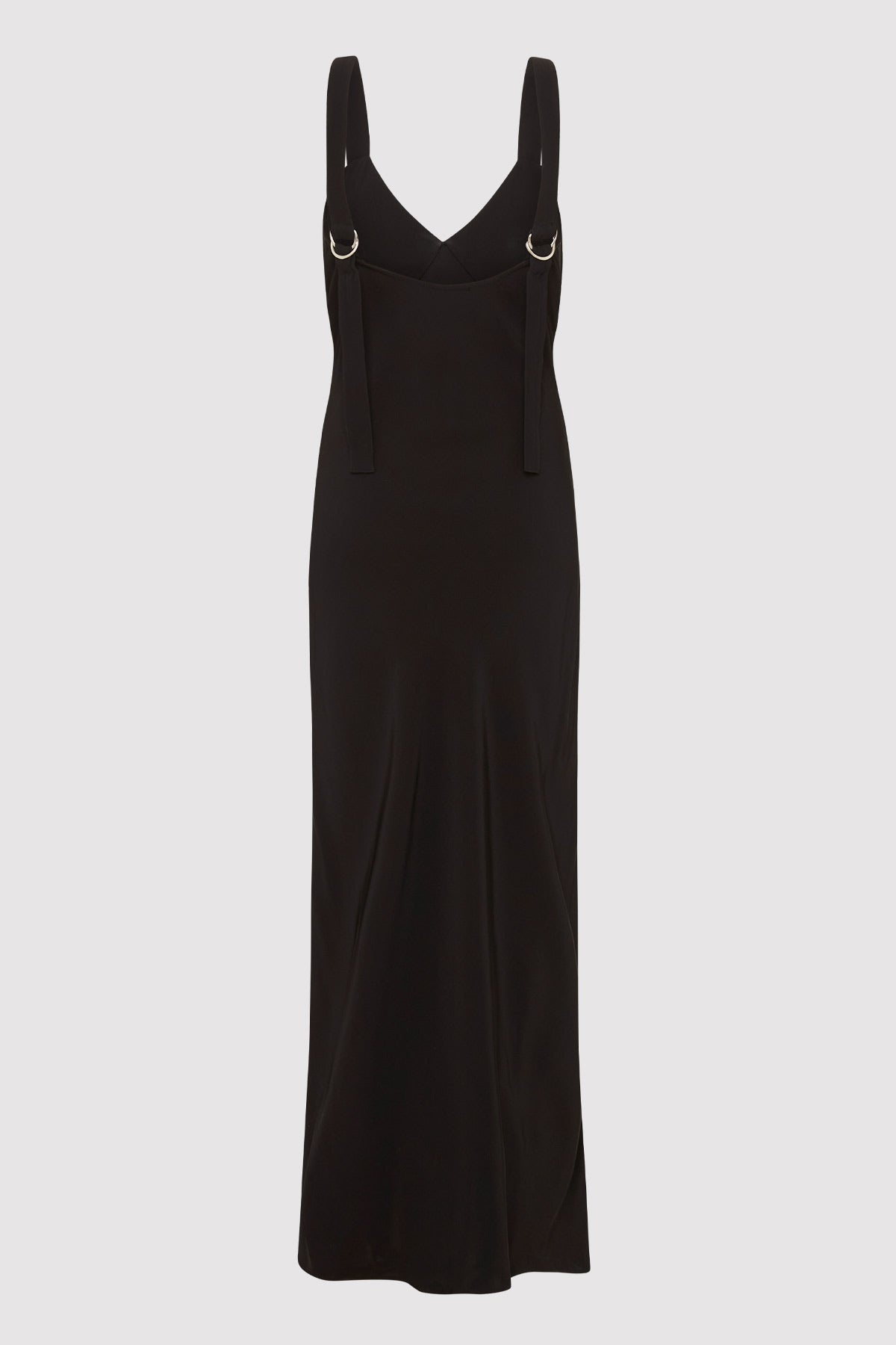 Ring Detail Maxi Dress - Black - 7