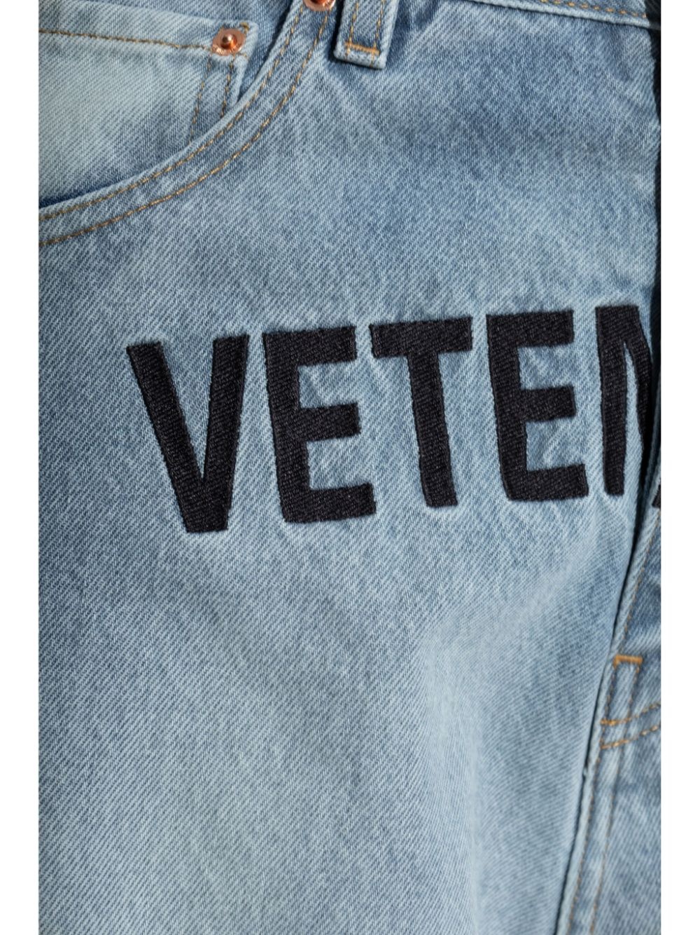 logo-embroidered jeans - 5