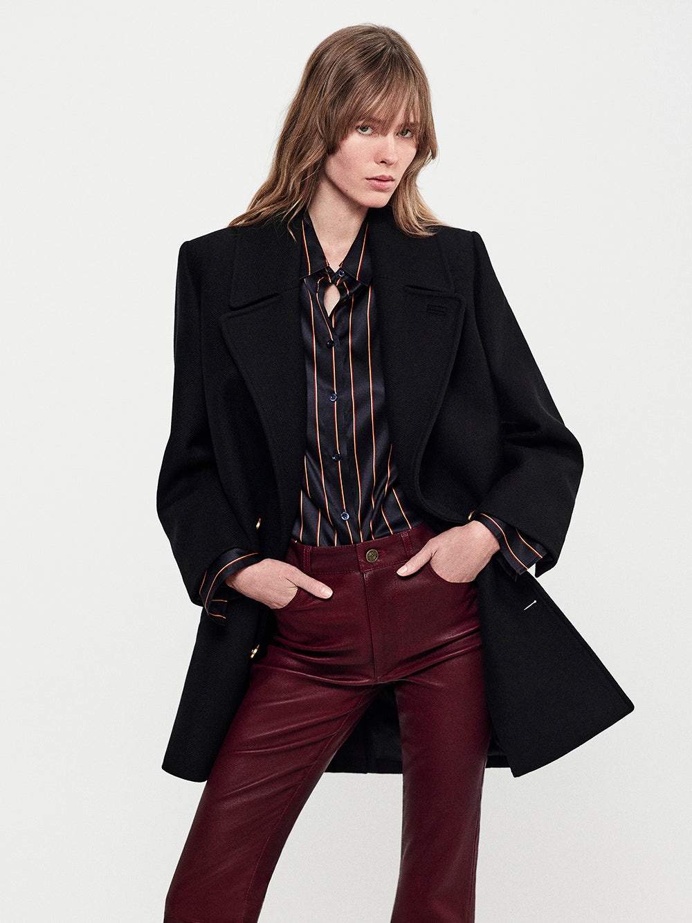 Leather Le Crop Mini Boot in Wine - 2