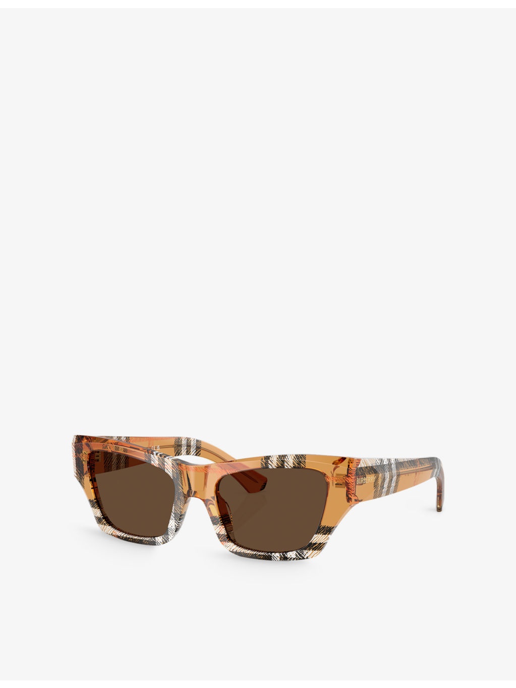 BE4441U Cat-Eye Checked Acetate Sunglasses - 2