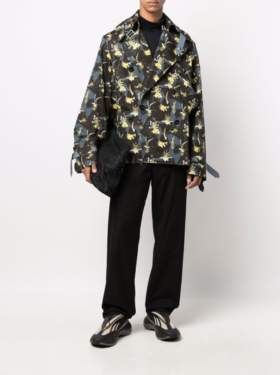 Kiko Kostadinov double-breasted abstract-print jacket outlook