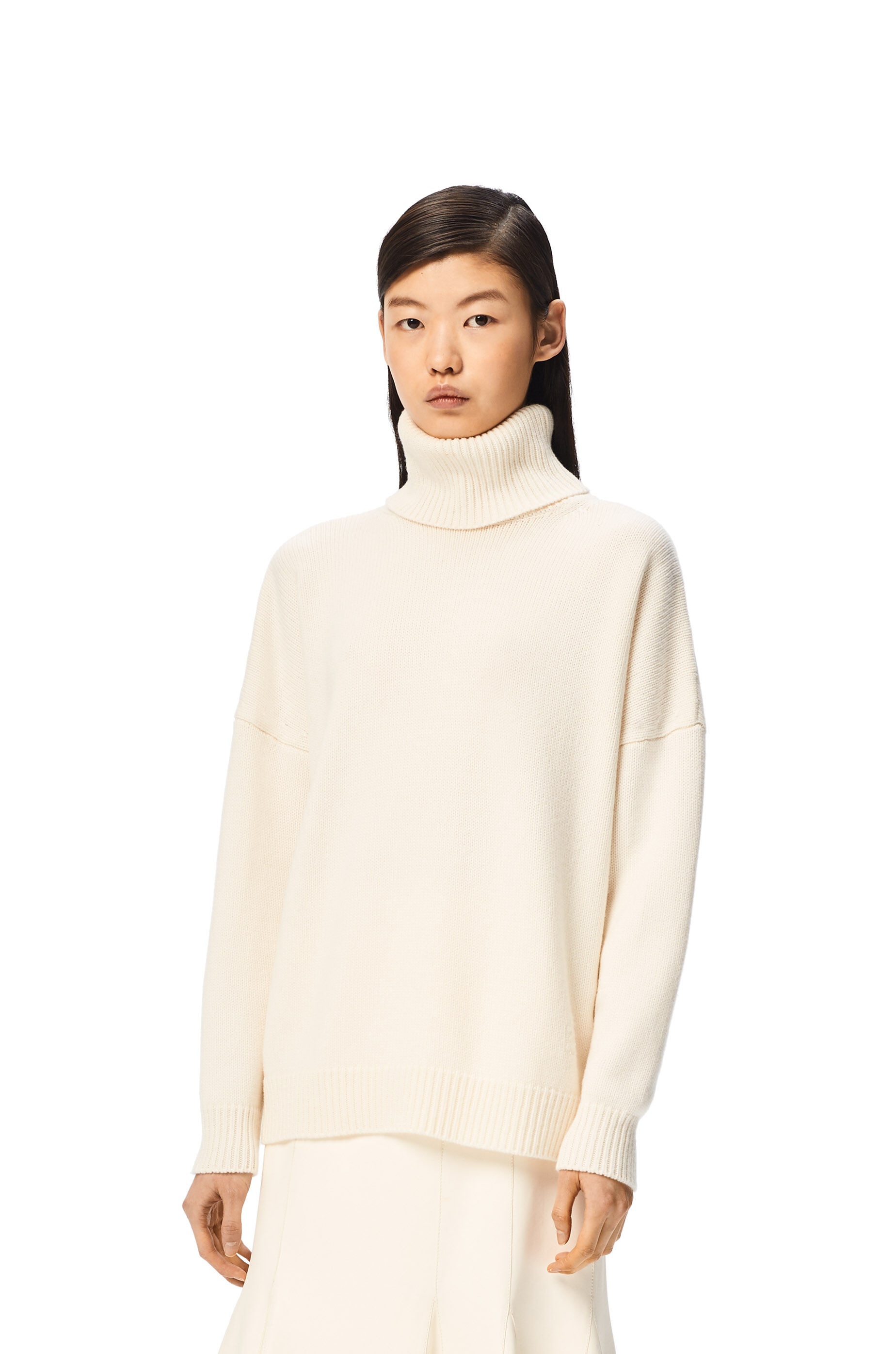 Anagram embroidered turtleneck sweater in cashmere - 3