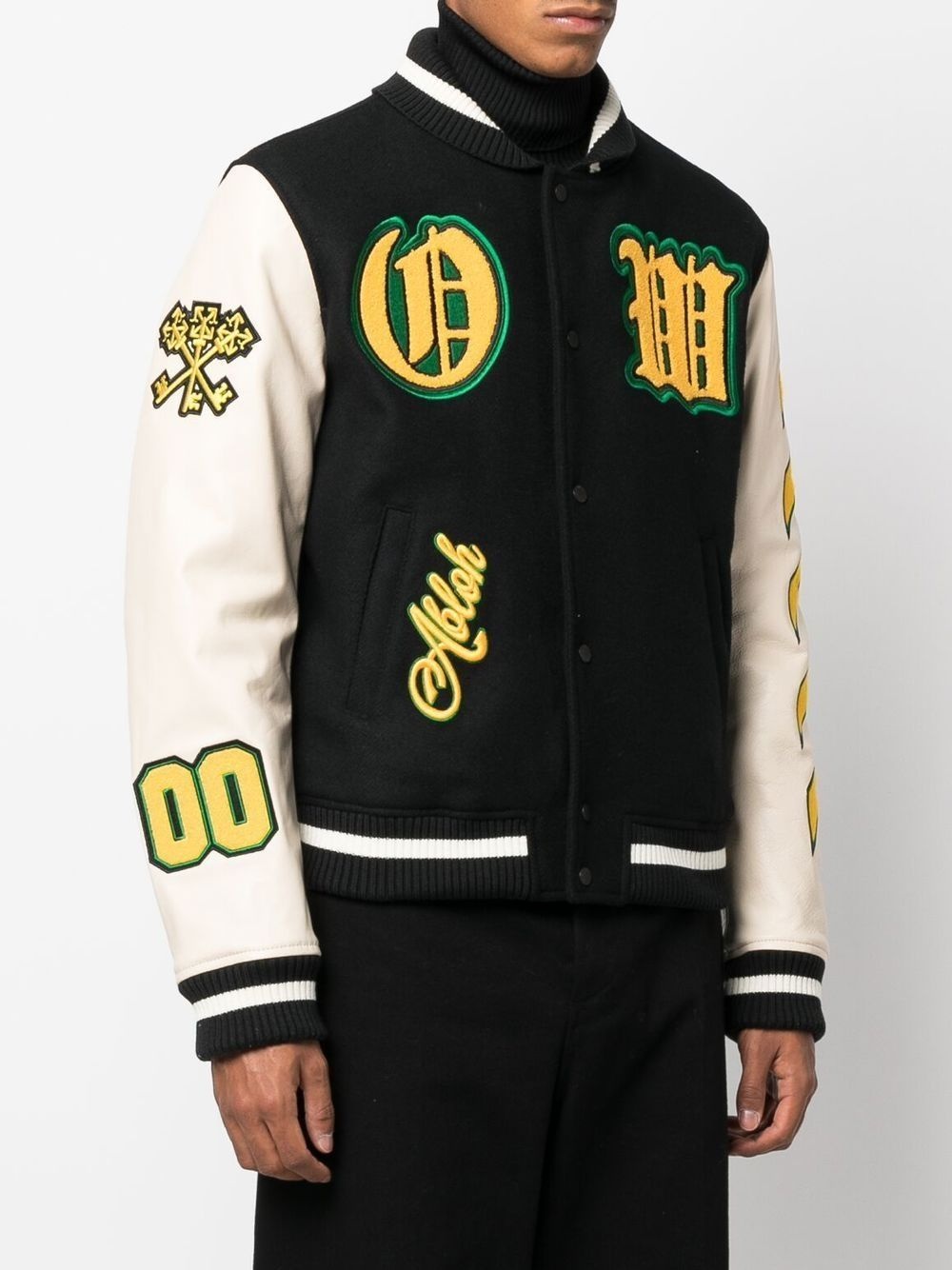 LOGO-PATCH VARSITY JACKET - 4