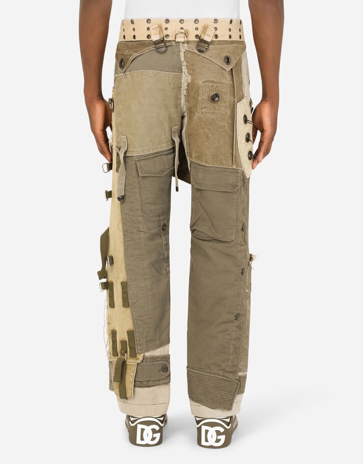 Cargo pants with vintage appliqués - 2