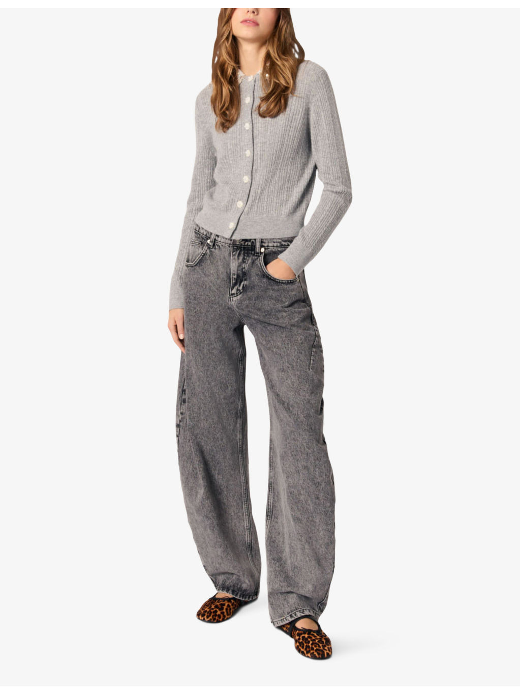 Embellished-collar wool and cashmere cardigan - 2