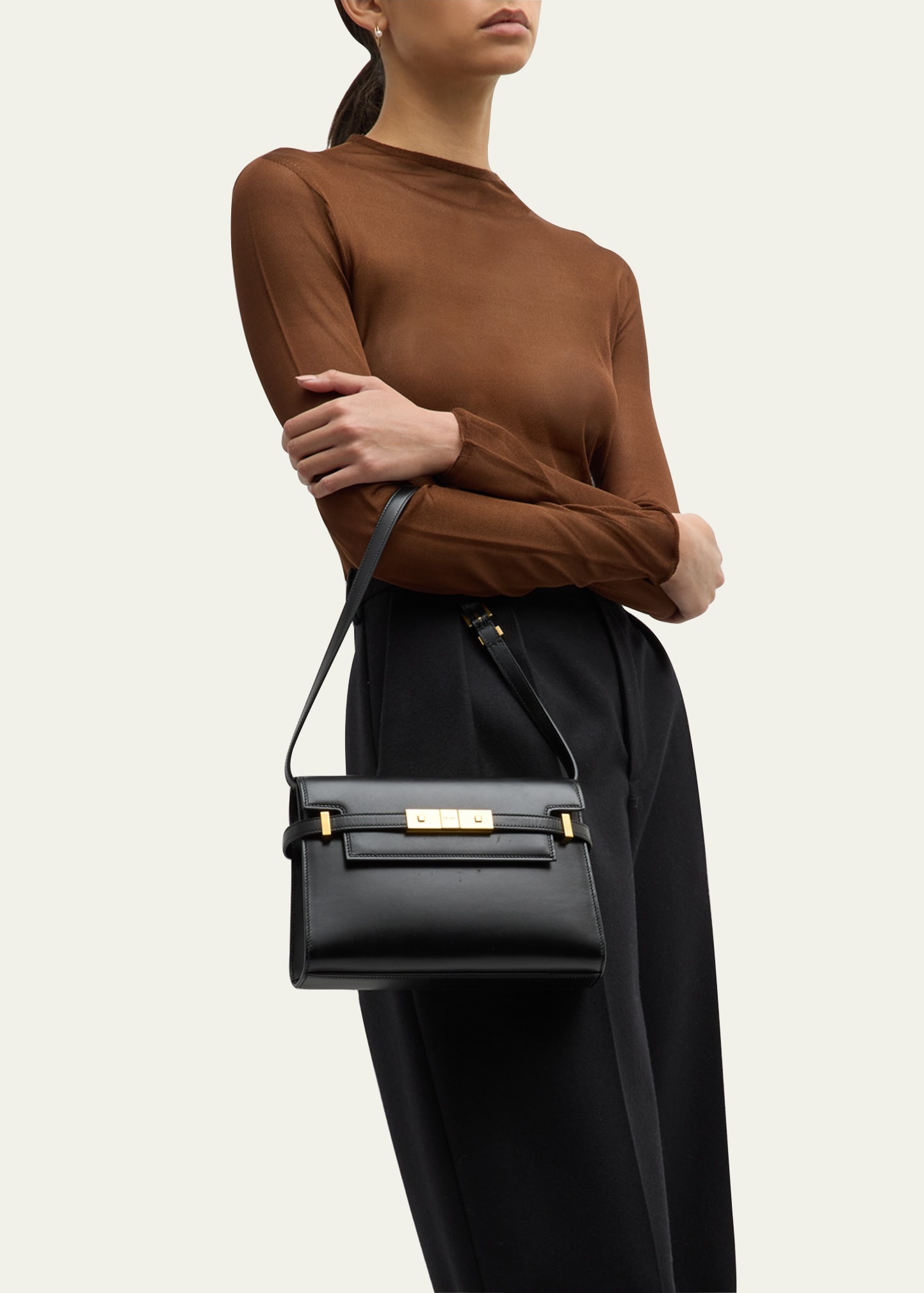 Manhattan Small Shoulder Bag in Smooth Leather - 2