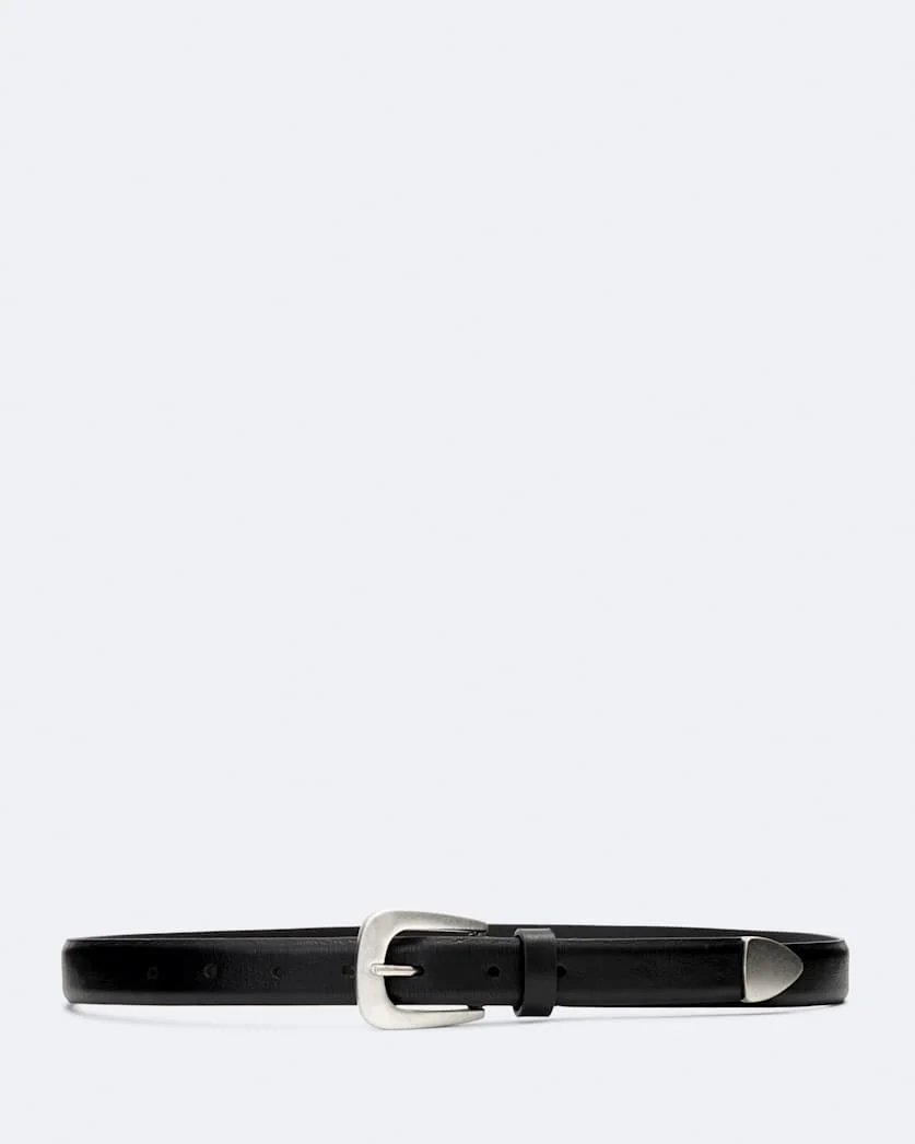 ROMY METAL-TIPPED LEATHER BELT - 1