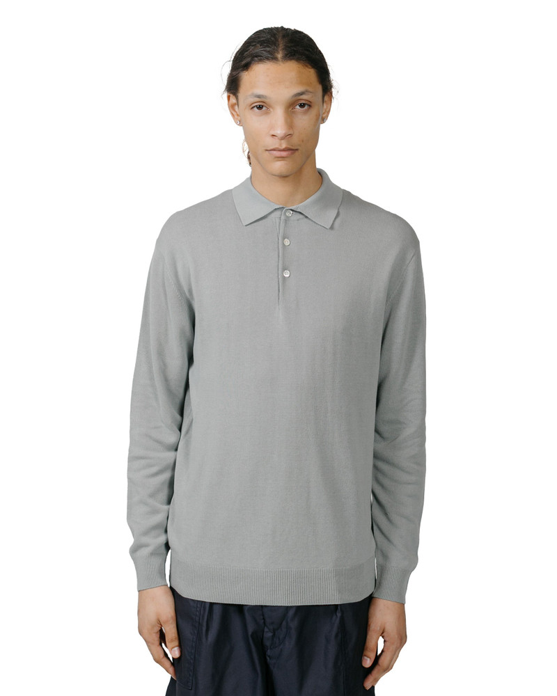 BEAMS PLUS Knit Polo 12G Ice Blue outlook