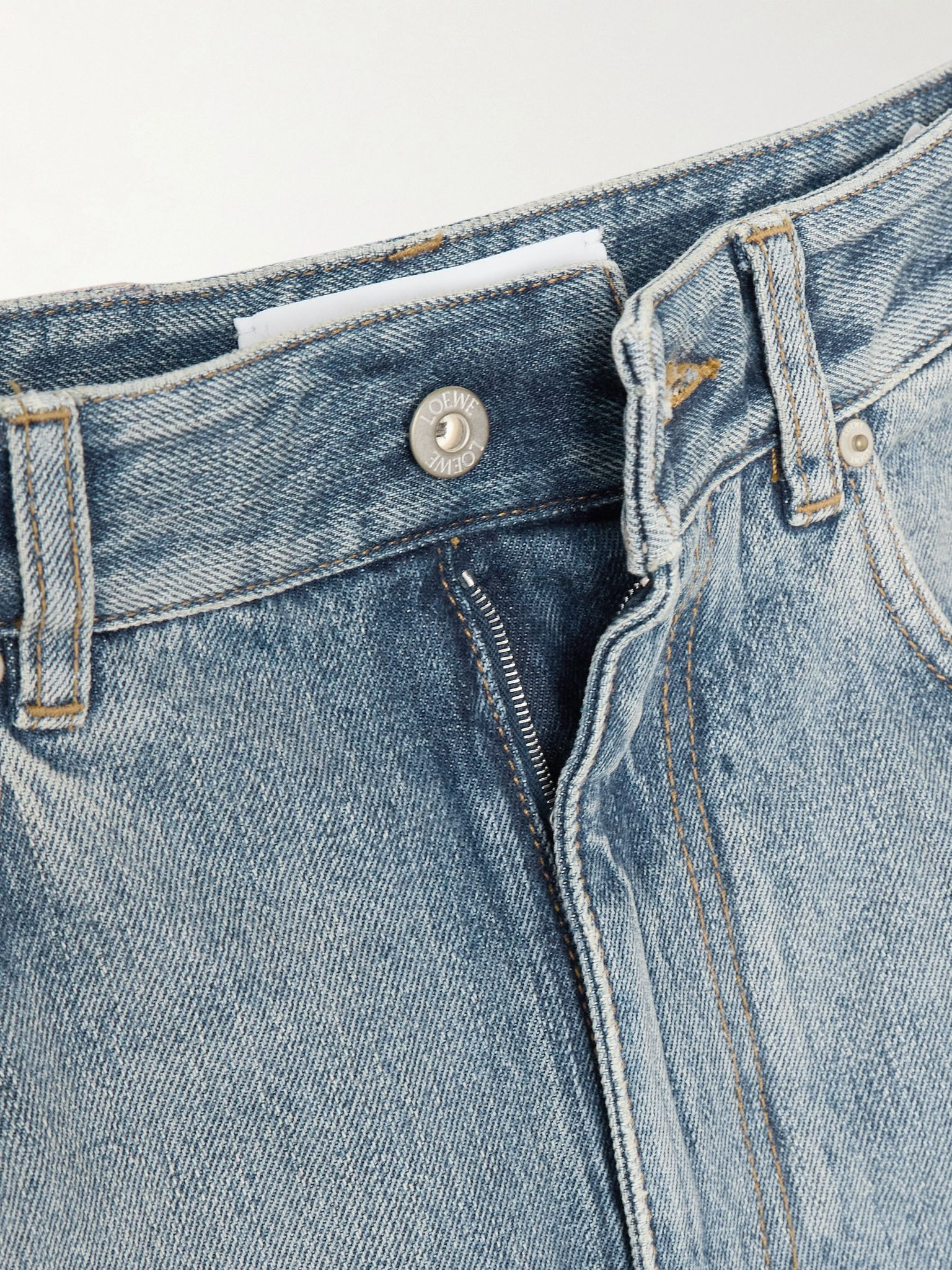 Anagram high-rise barrel-leg jeans Blue - 5