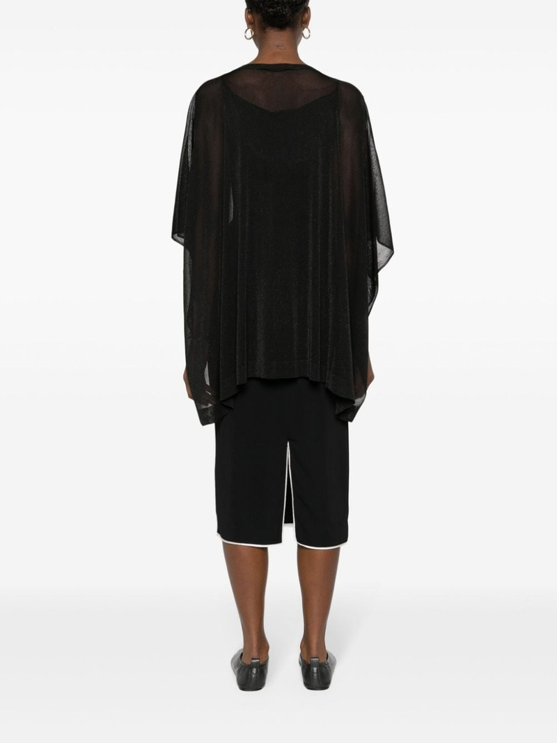 lurex- detailing semi-sheer cape 4