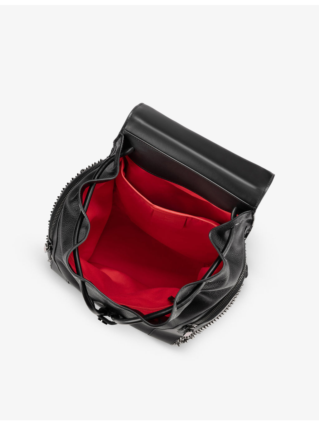 Funky spike-embellishment leather backpack - 4