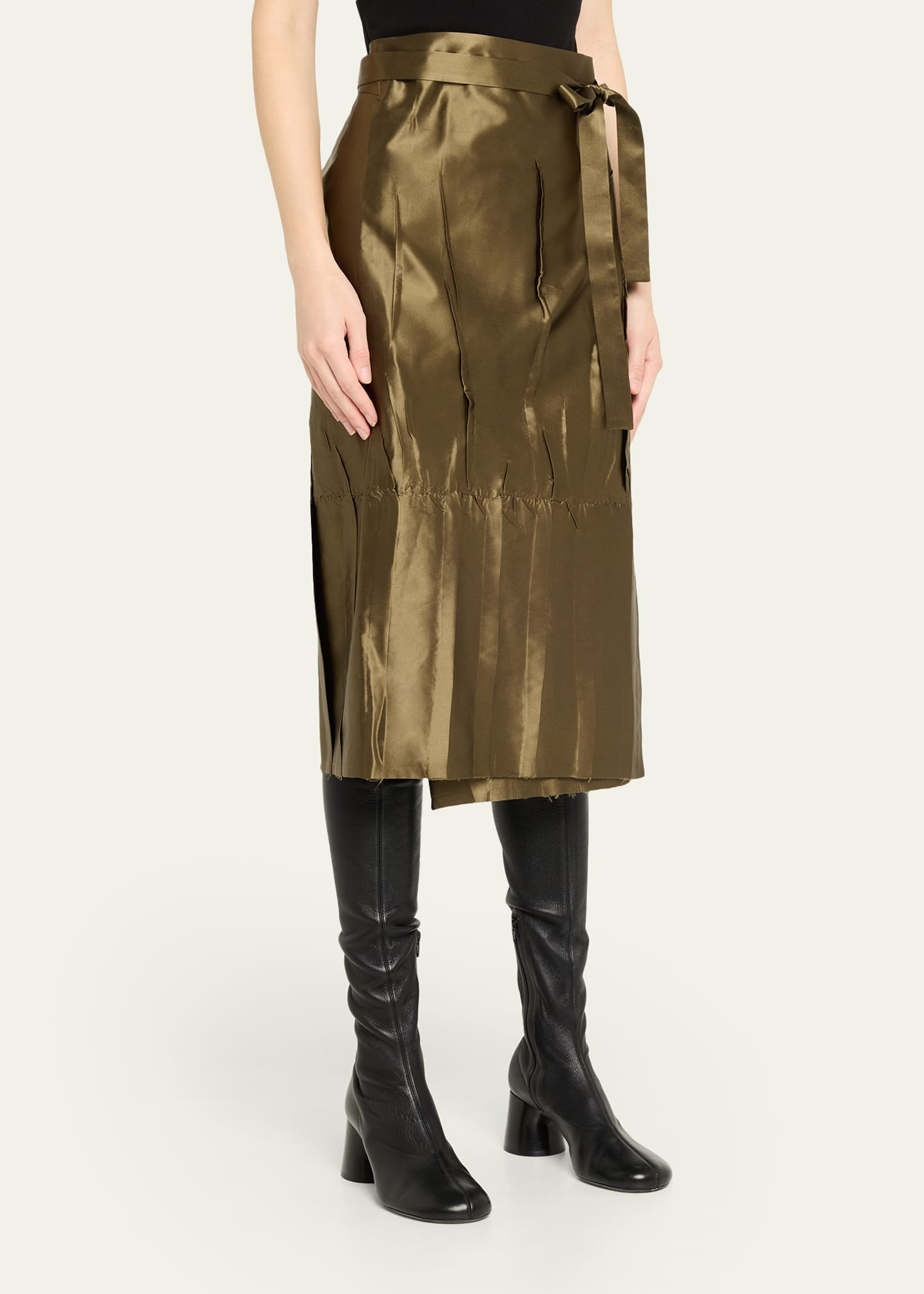 Apron Midi Wrap Skirt - 4