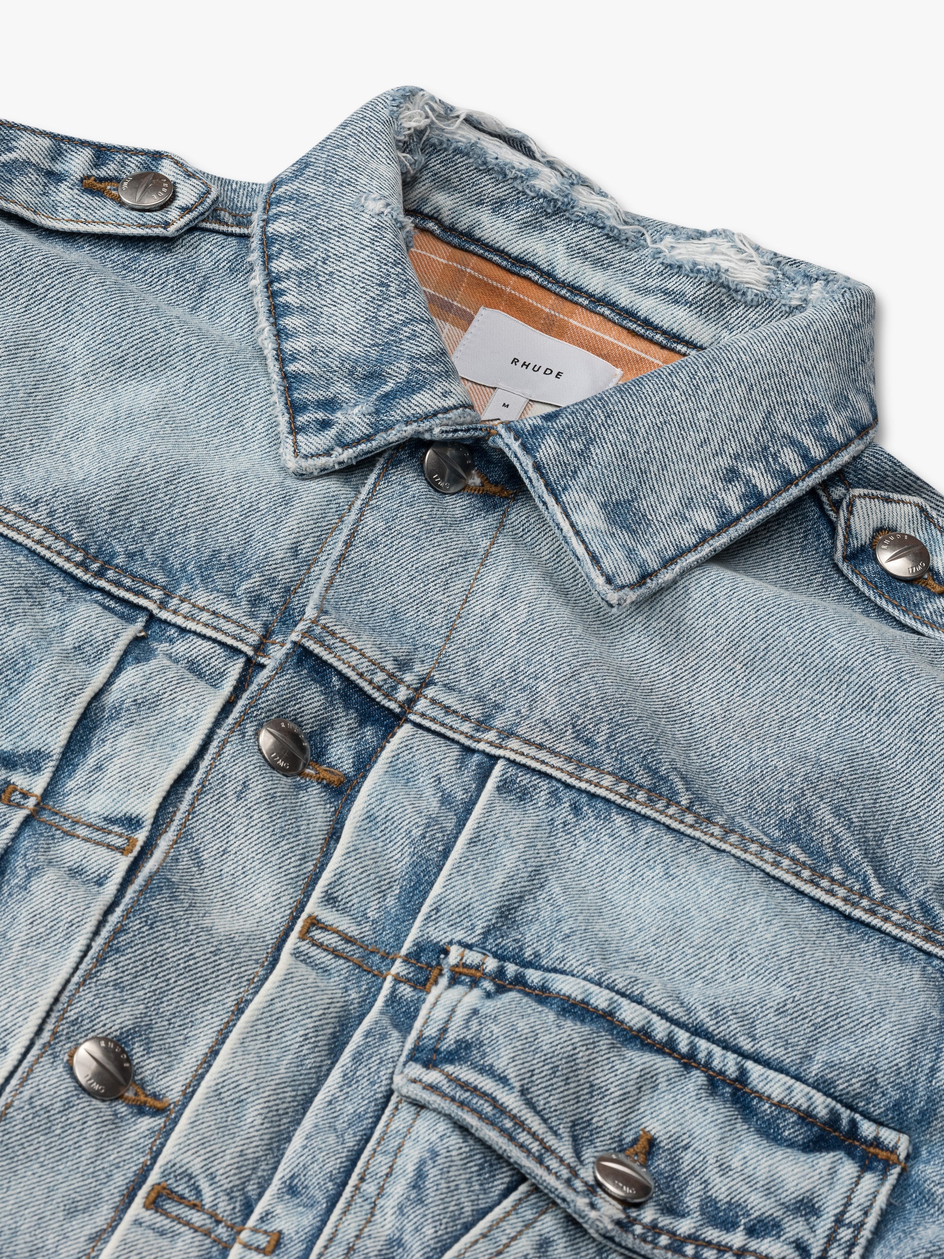 RHUDE DENIM TRUCKER JACKET - 3