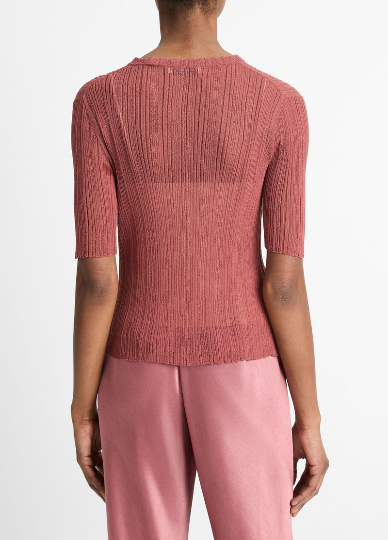 Vince Italian Cotton-Blend Double-Layer Top outlook