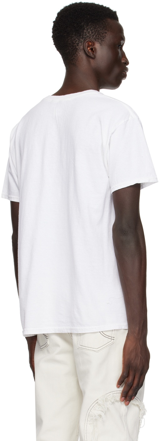 【関税込み】Edward Cuming Tシャツ EDWARD CUMING Off-White Printed T-Shirt | REVERSIBLE