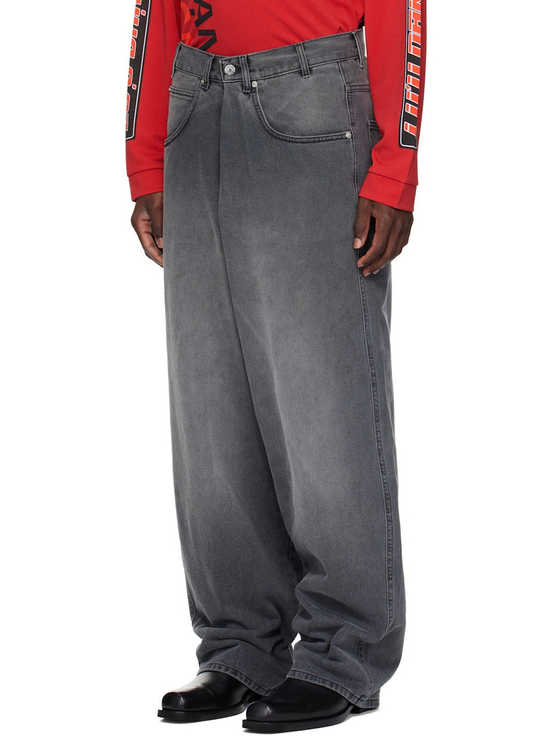LU'U DAN Gray Kriss Kross Jeans outlook