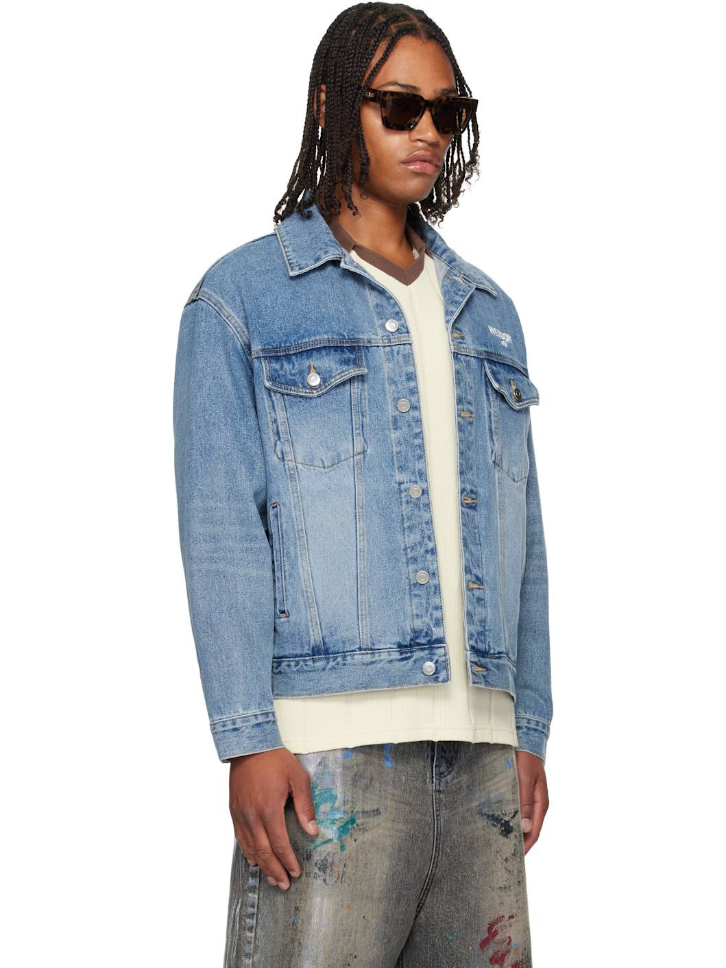 Blue Logo Trucker Denim Jacket - 2