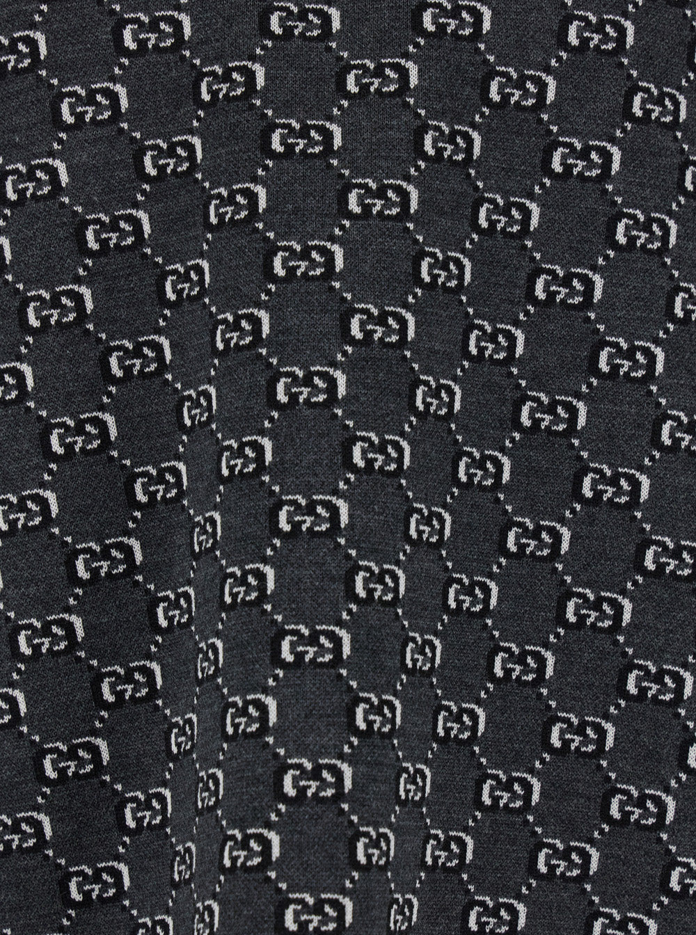 Gucci Men Grey Crewneck Sweater With Jacquard Gg Shadow In Wool Man - 3