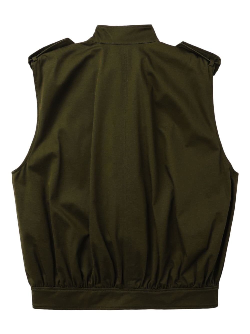 logo-embroidered cotton gilet - 6