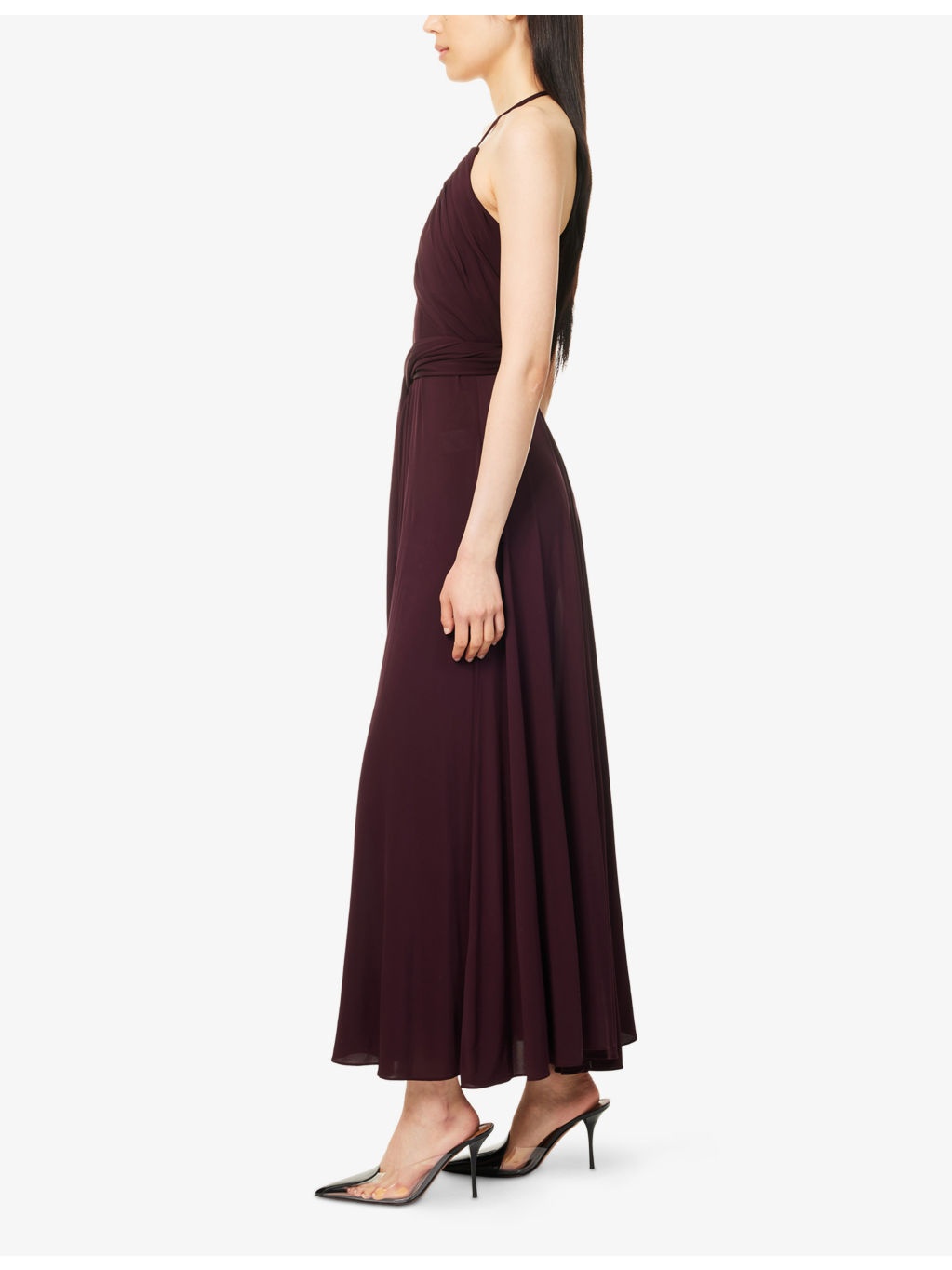 Cross Halterneck Stretch-Woven Maxi Dress - 3